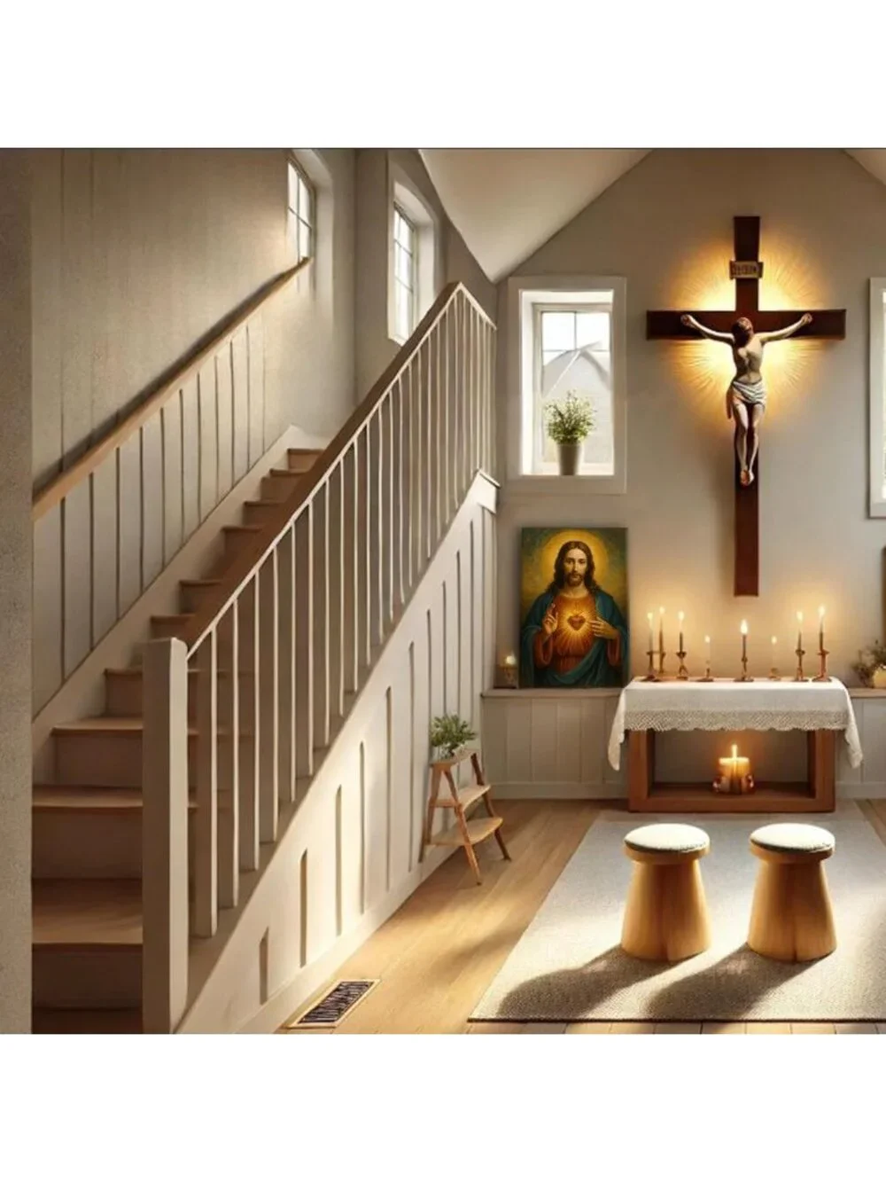 Sacred Heart of Jesus Wall Art | Christian Canvas Print | Religious Home Decor